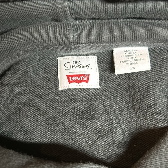 Levi’s X The Simpsons Black Heavy Hoodie | Size Large - Picture 6 of 7